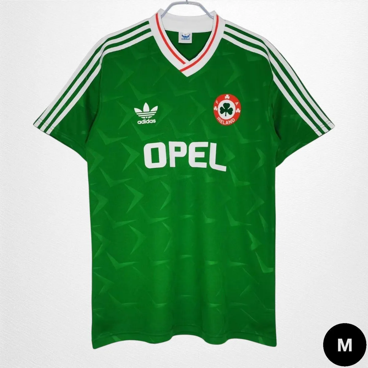 Ireland Italia 90 World Cup Home Jersey in green, white, orange