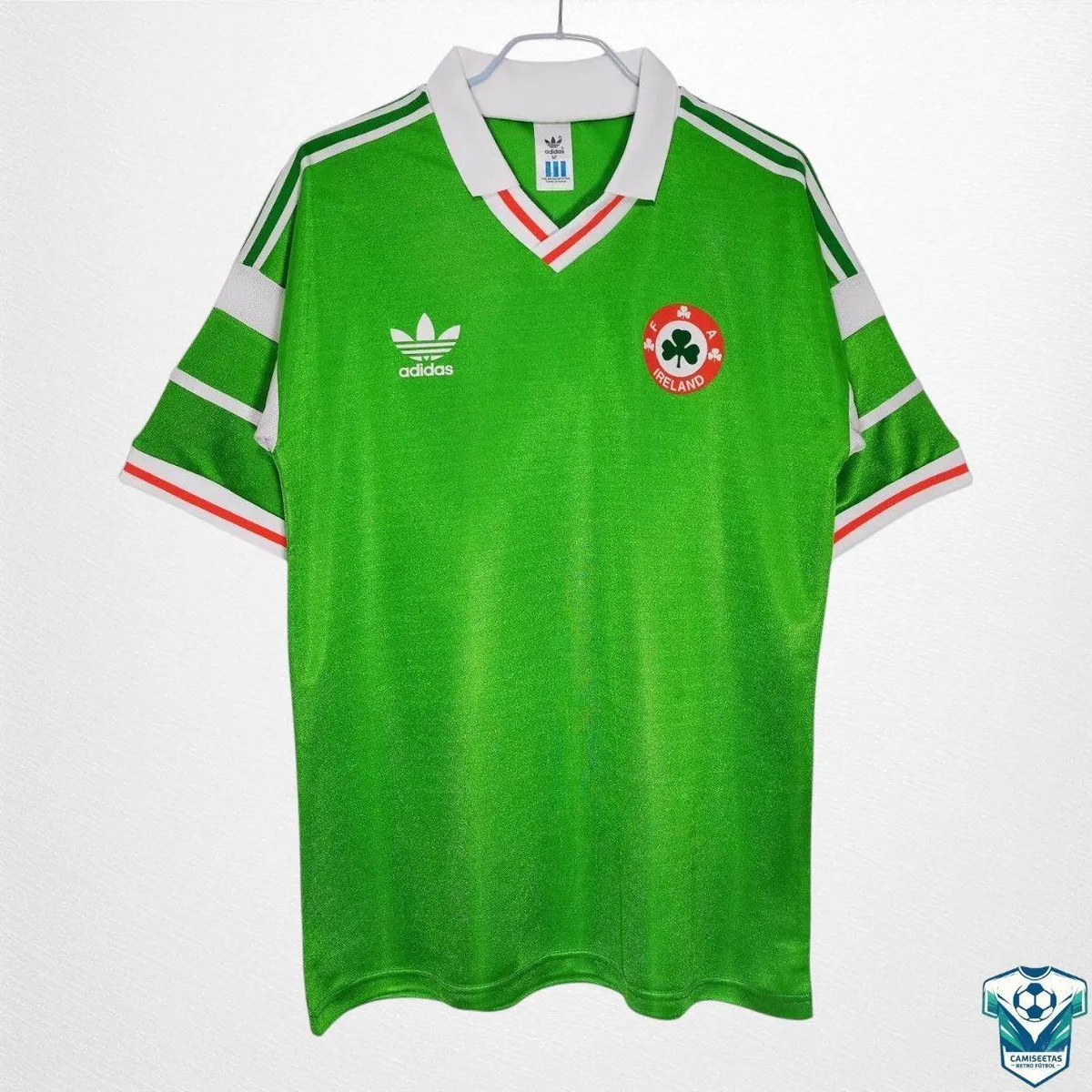 Ireland Euro 88 Home Jersey in green, white, orange