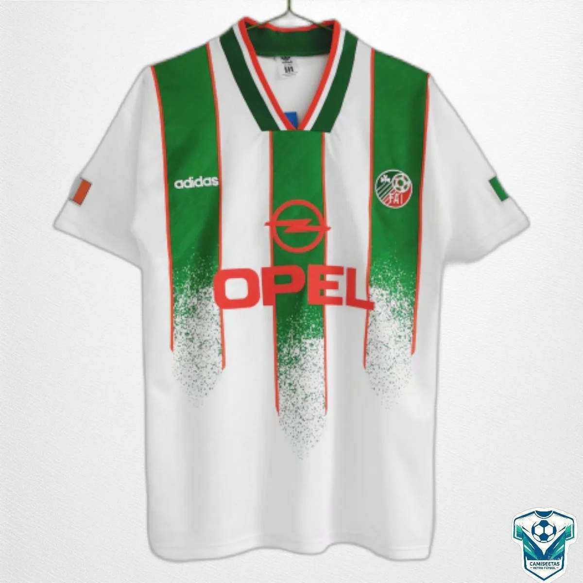 Ireland USA 94 World Cup Away Jersey in white, green