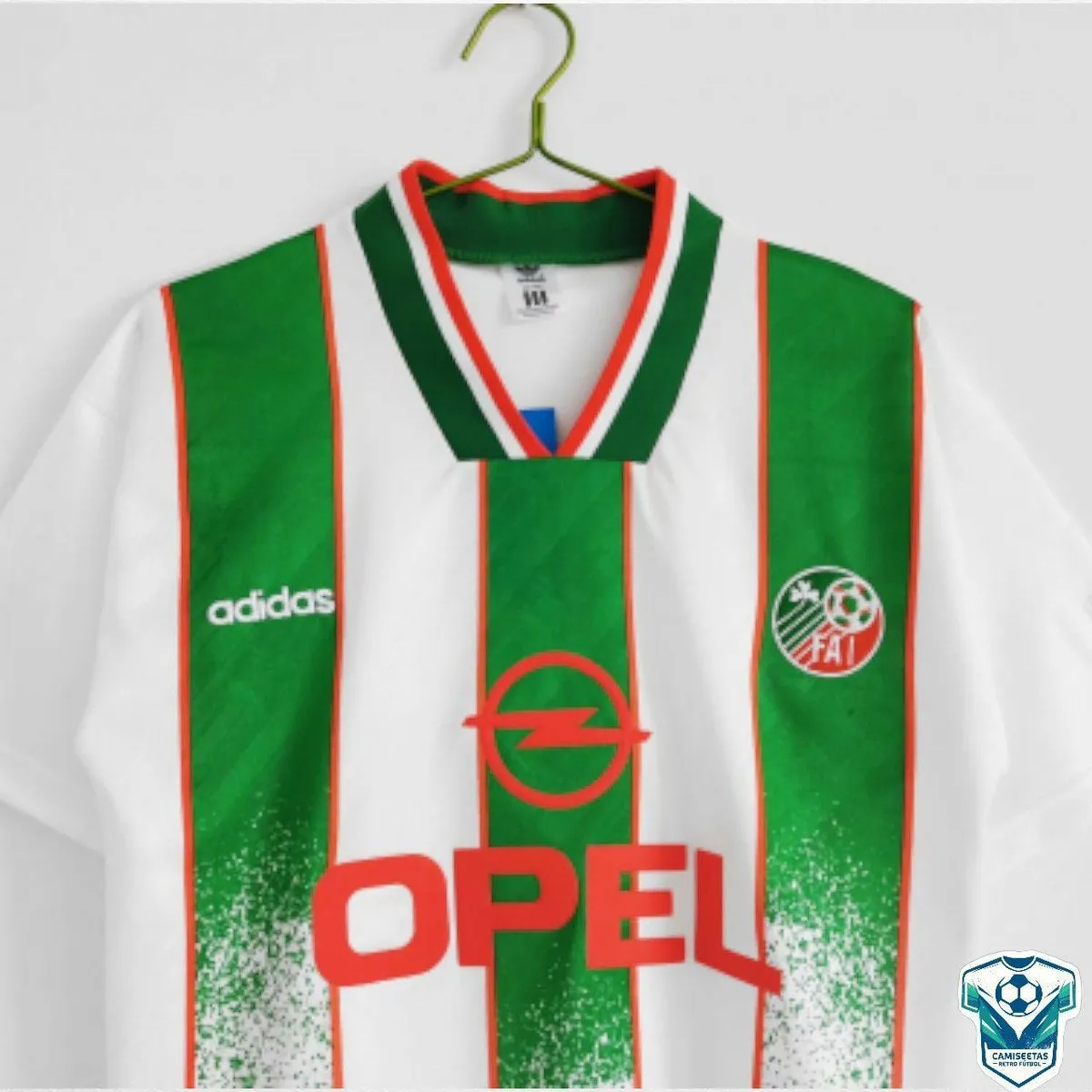 Ireland USA 94 World Cup Away Jersey in white, green view 4