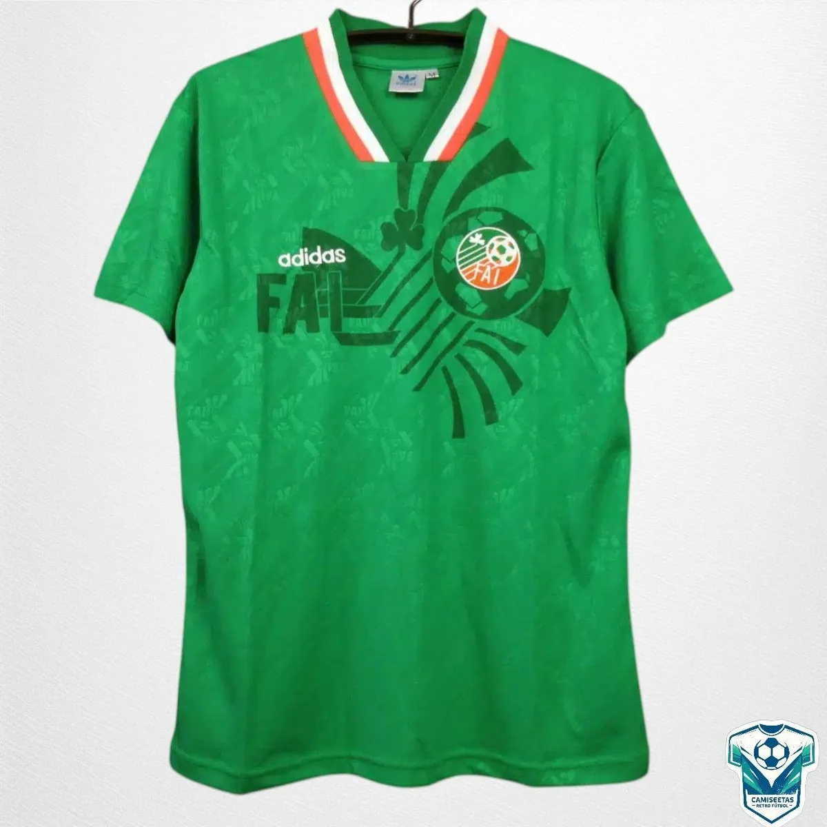 Ireland USA 94 World Cup Home Jersey in green, black, white