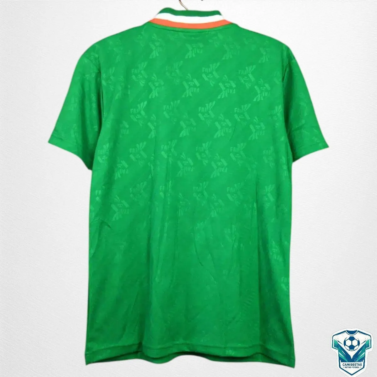 Ireland USA 94 World Cup Home Jersey in green, black, white view 2