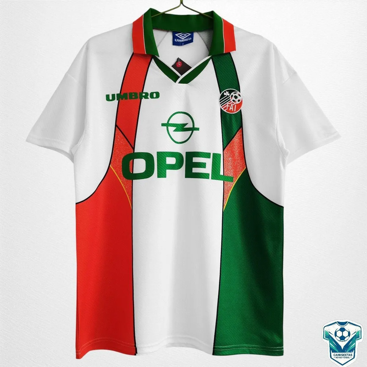 Ireland 1995-96 Away Jersey in white, green, orange