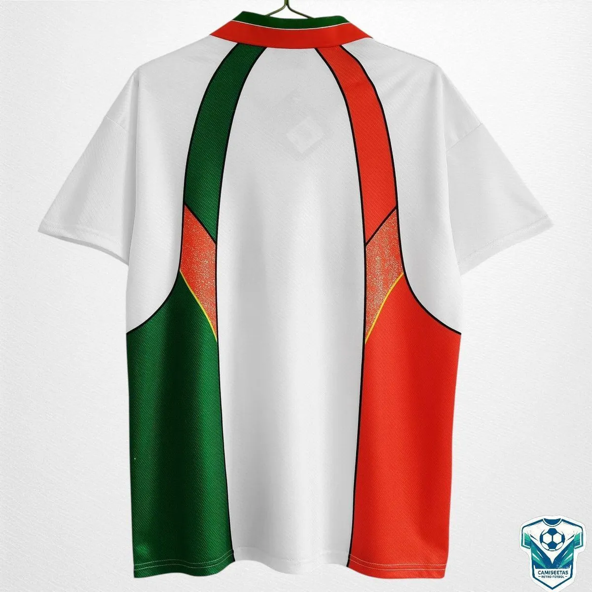 Ireland 1995-96 Away Jersey in white, green, orange view 2