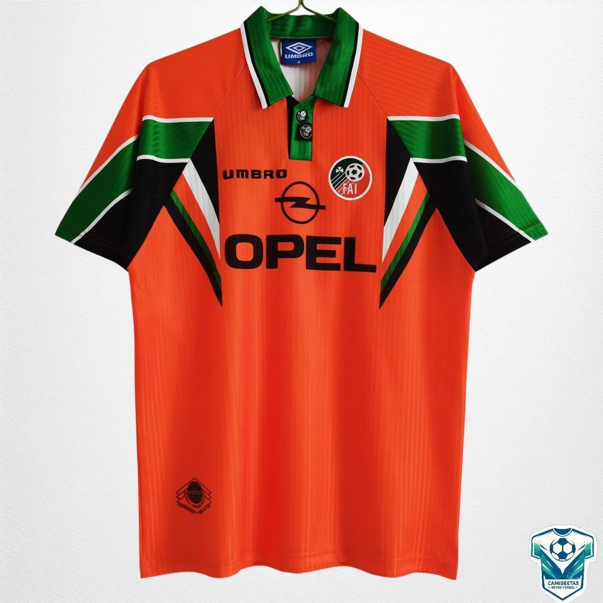 Ireland 1997-98 Away Jersey in orange, green, black