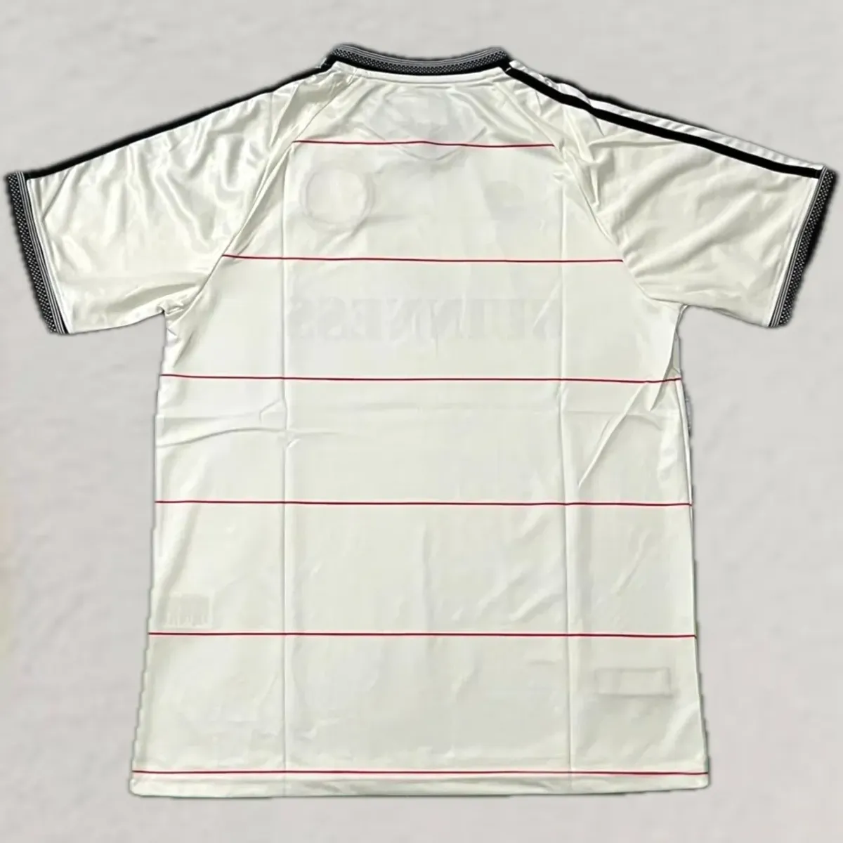 Bohemians 2025 Guinness Away Jersey in cream, black, red view 2