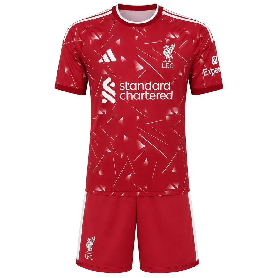 Liverpool 2026-27 Home Kids Kit in red, white