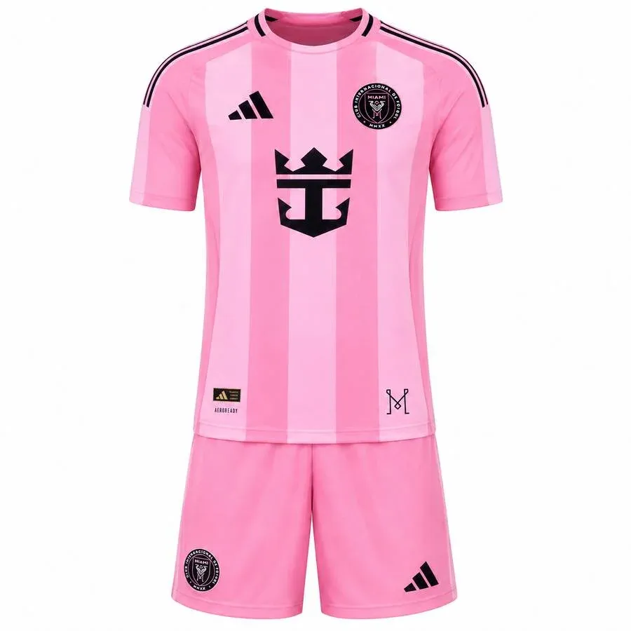 Inter Miami 2025-26 Home Kids Kit in pink, black