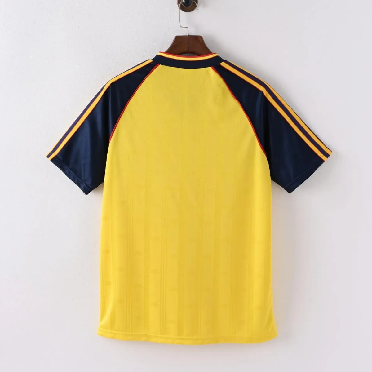 Arsenal 1988-89 Away Shirt in navy, yellow view 2