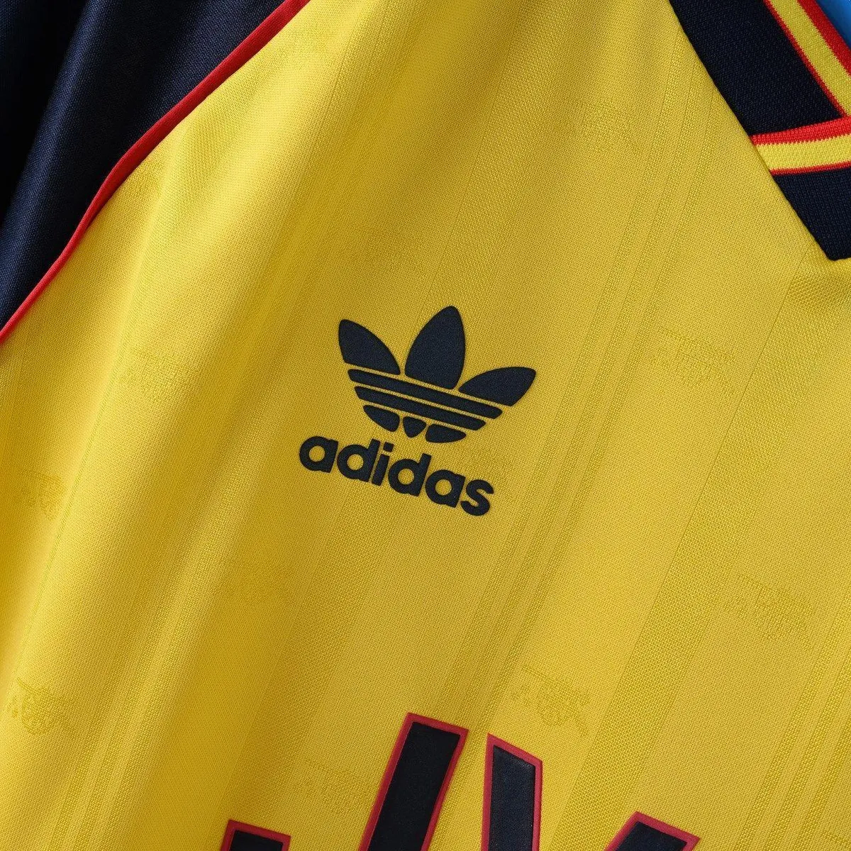 Arsenal 1988-89 Away Shirt in navy, yellow view 6