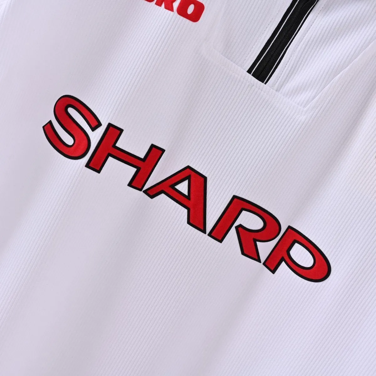 Manchester United 1997-99 Away Shirt in white, black, red view 5
