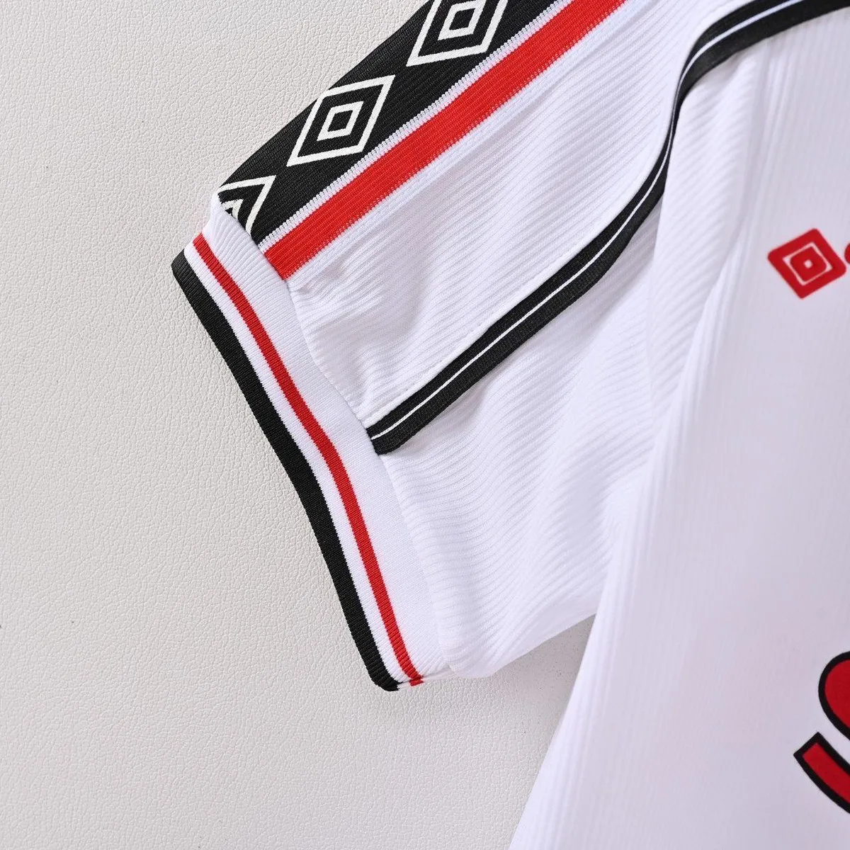 Manchester United 1997-99 Away Shirt in white, black, red view 7