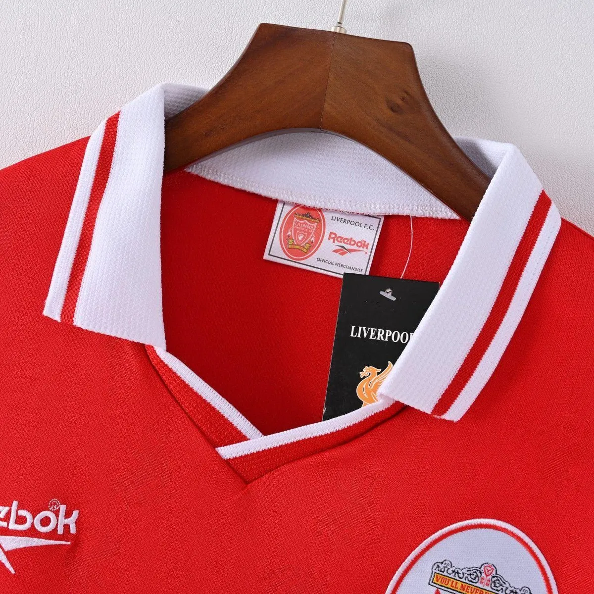 Liverpool 1996-98 Home Shirt in red, white view 5