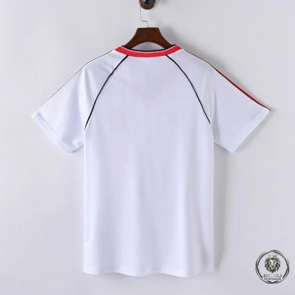 Manchester United 1988-90 Away Shirt in white, red, black view 2