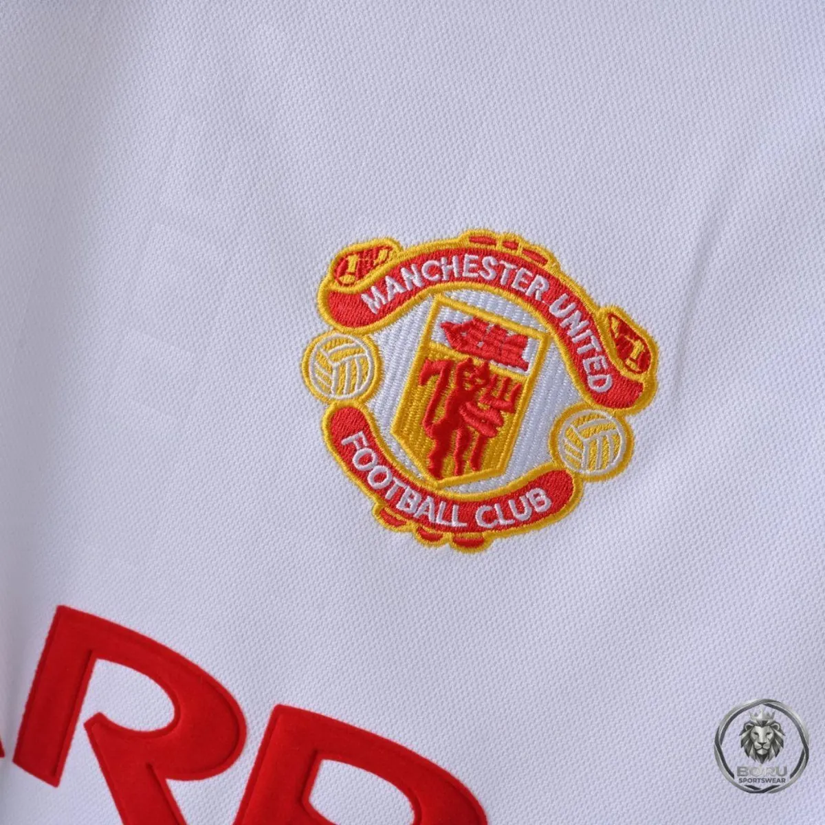 Manchester United 1988-90 Away Shirt in white, red, black view 4