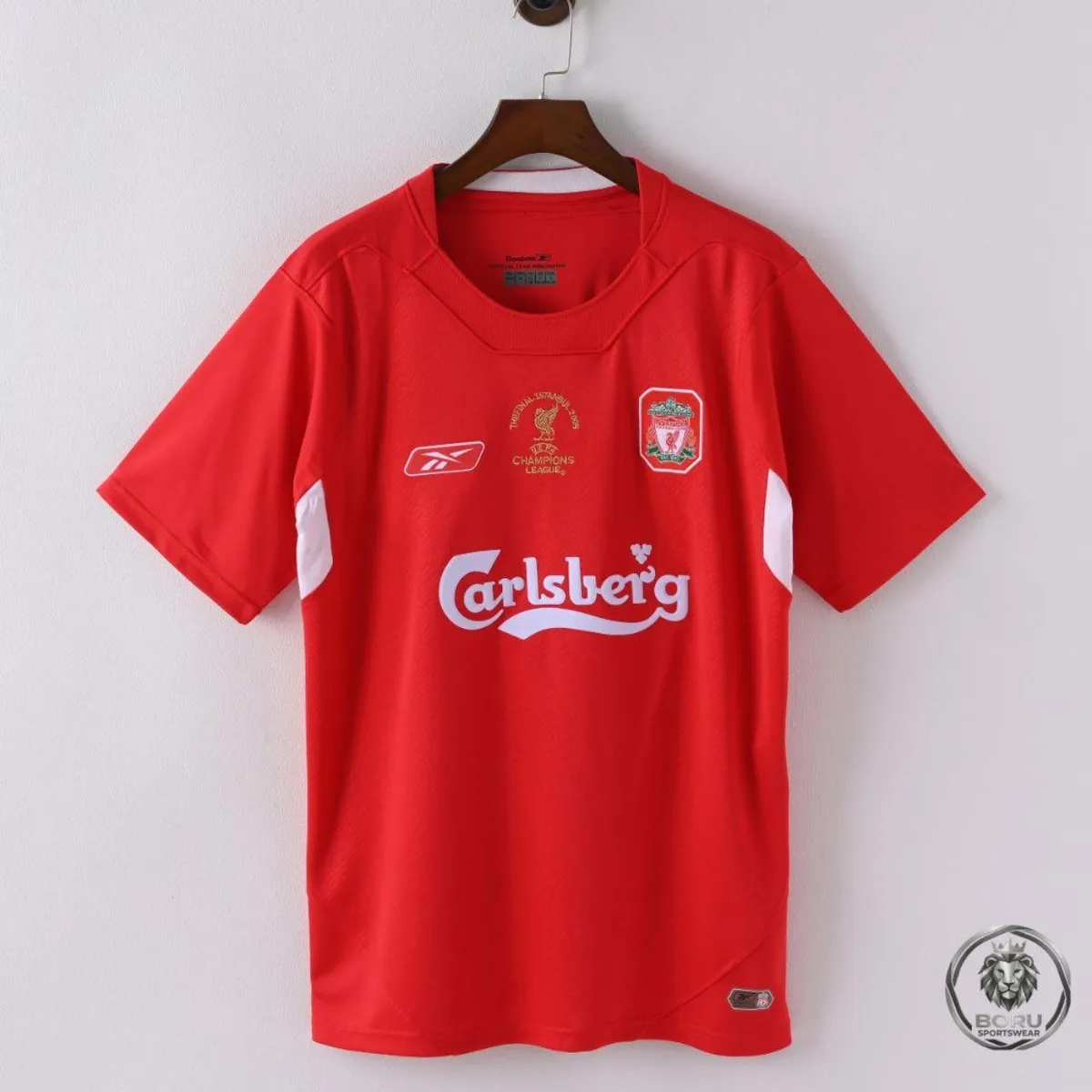 Liverpool 2005 Istanbul Champions League Final Shirt in red, white