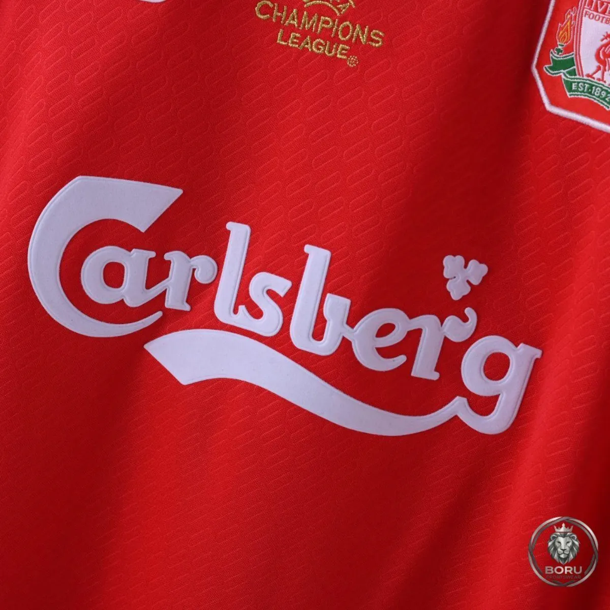 Liverpool 2005 Istanbul Champions League Final Shirt in red, white view 5