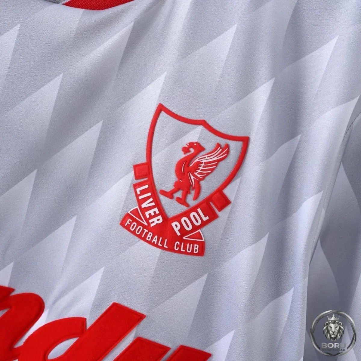 Liverpool 1989-91 Away Shirt in silver, red view 4