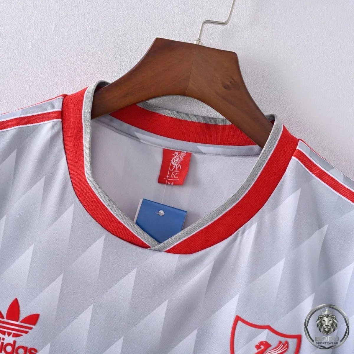 Liverpool 1989-91 Away Shirt in silver, red view 6