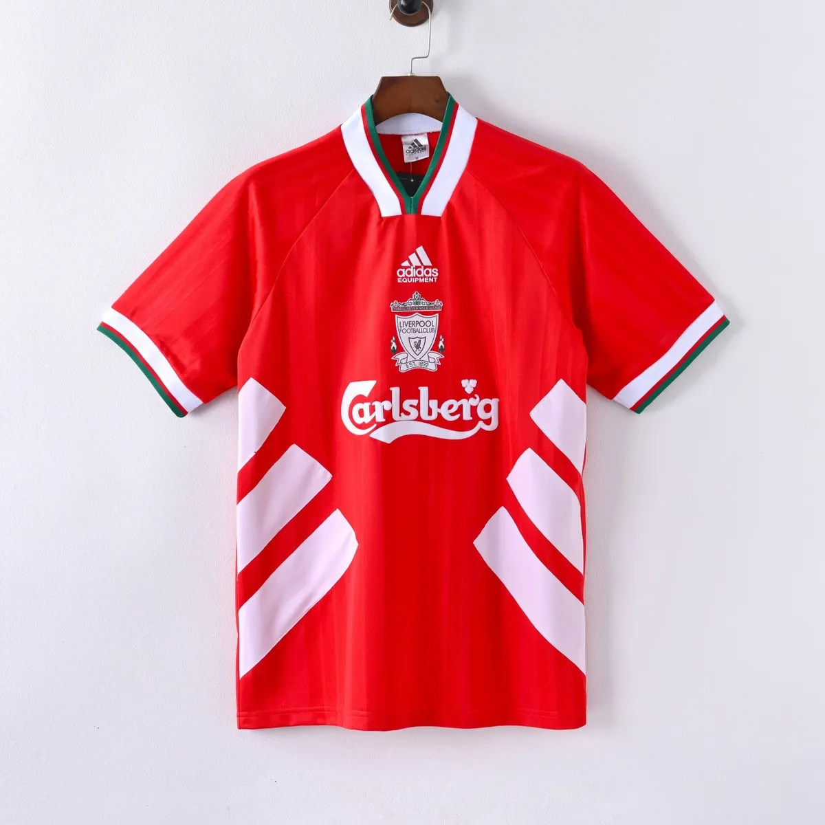 Liverpool 1993-95 Home Shirt in red, white, green