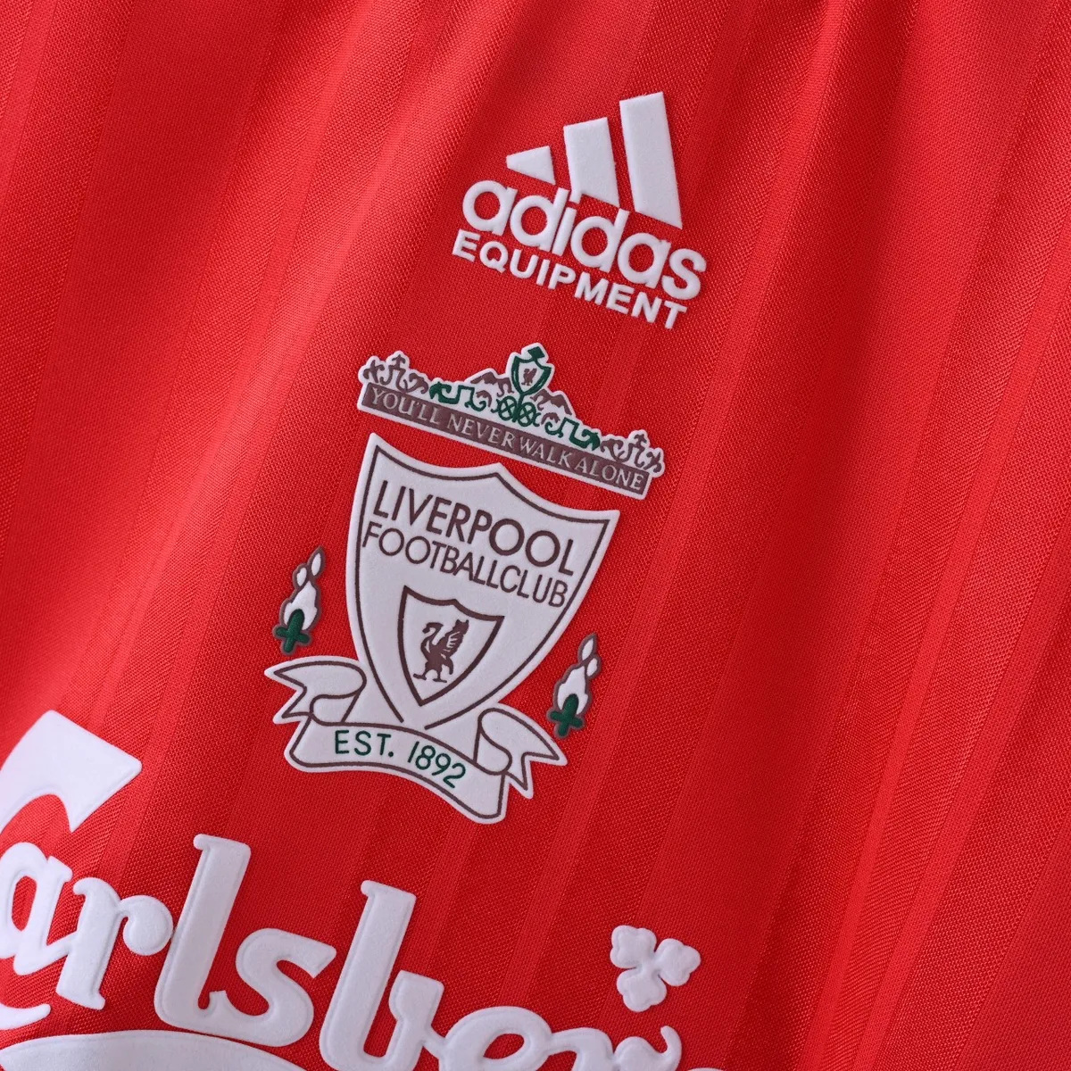 Liverpool 1993-95 Home Shirt in red, white, green view 3