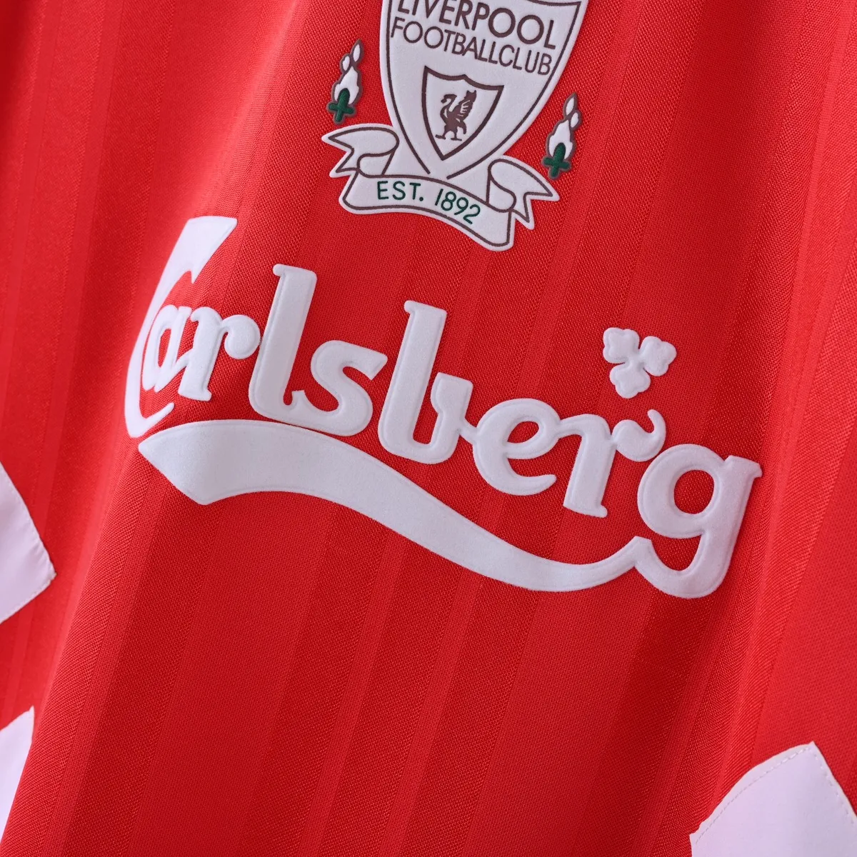 Liverpool 1993-95 Home Shirt in red, white, green view 4