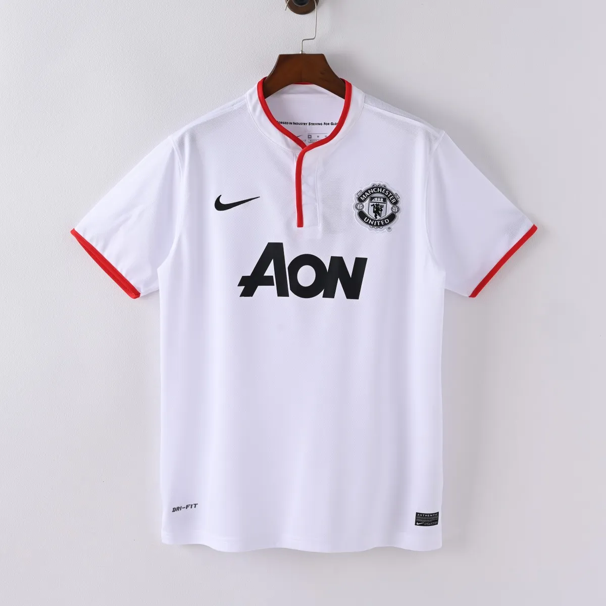 Manchester United 2012-13 Away Shirt in white, red, black