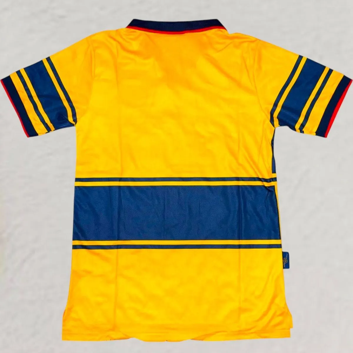 Arsenal 1997-99 Away Shirt in yellow, navy view 2