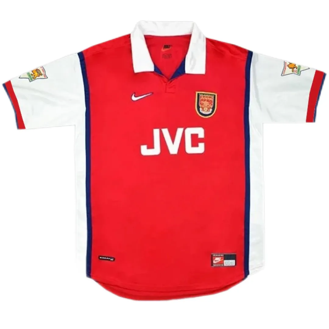 Arsenal 1998-99 Home Shirt – Bergkamp 10 in red, white, navy view 2