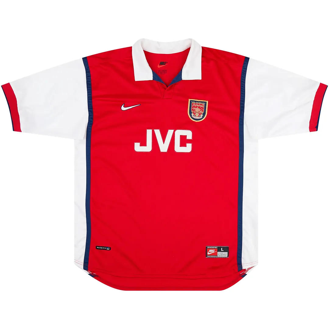 Arsenal 1998-99 Home Shirt – Vieira 4 in red, white, navy view 2