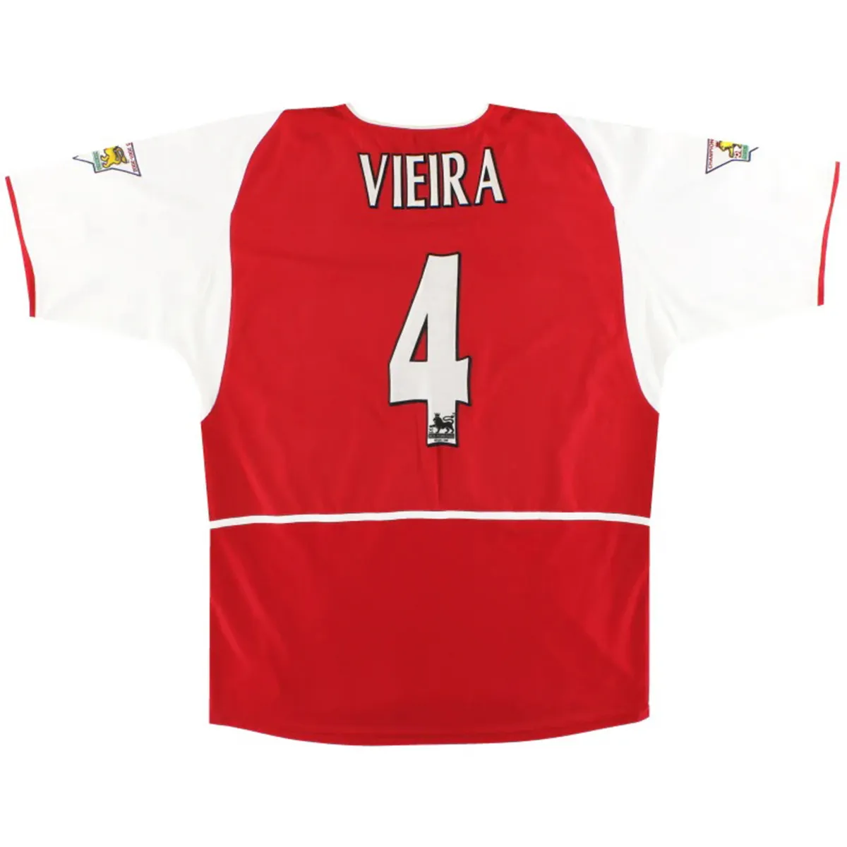 Arsenal 2002-04 Home Shirt – Vieira 4 in red, white