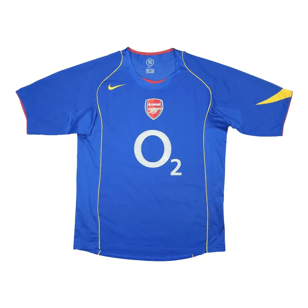 Arsenal 2004-05 Away Shirt in blue, yellow view 3