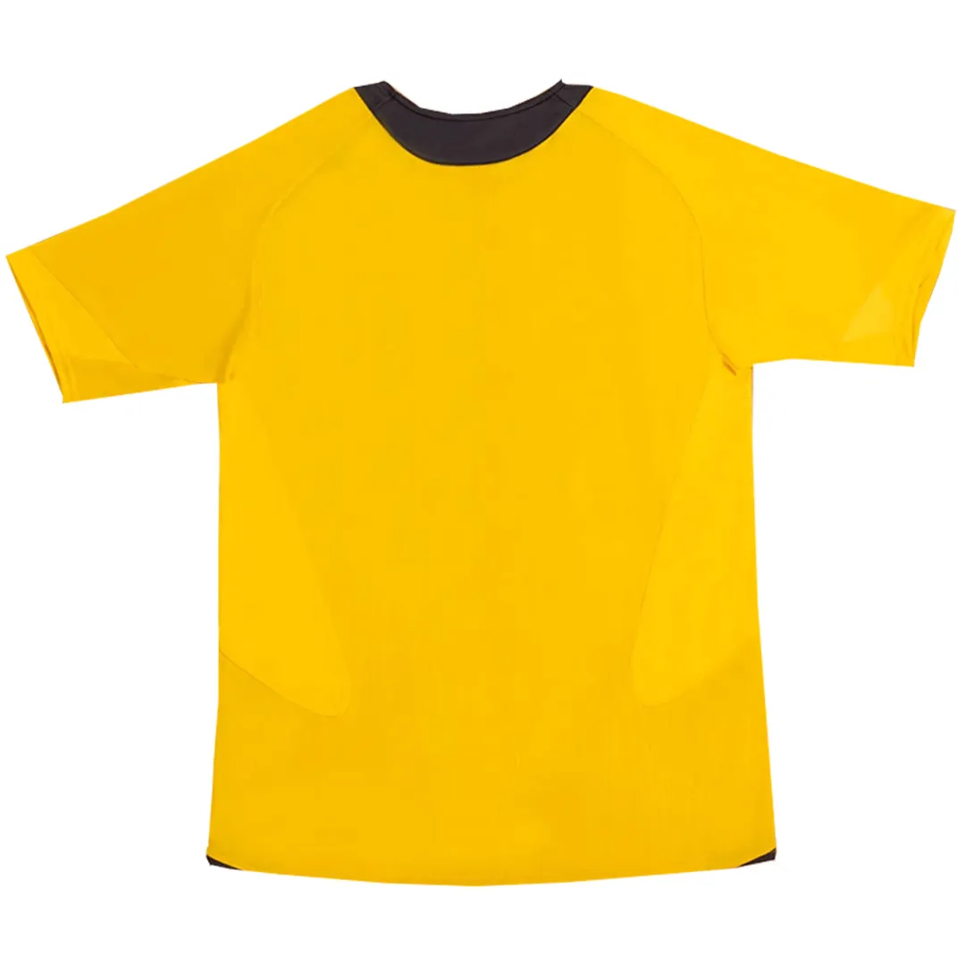 Arsenal 2005-06 Away Shirt in yellow, dark grey view 2