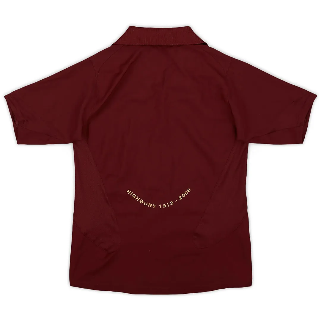 Arsenal 2005-06 Highbury Home Shirt – Henry 14 in redcurrant, gold view 3