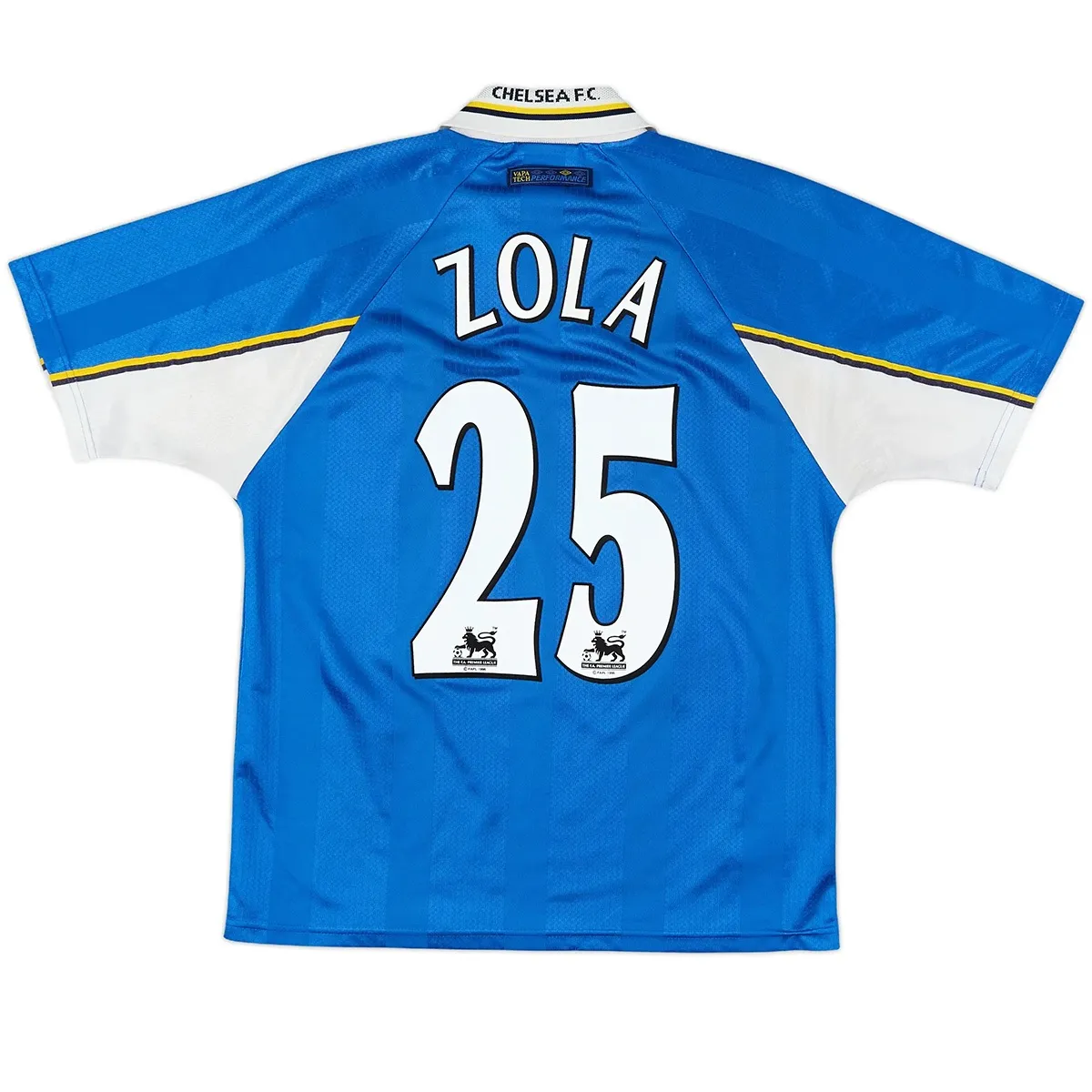 Chelsea 1997-99 Home Shirt – Zola 25 in blue, white