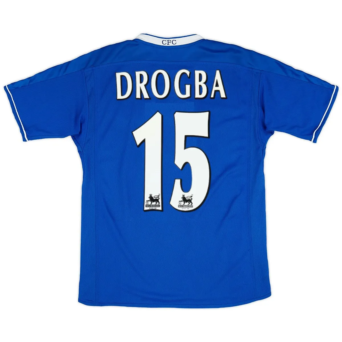 Chelsea 2003-05 Home Shirt – Drogba 15 in blue, white