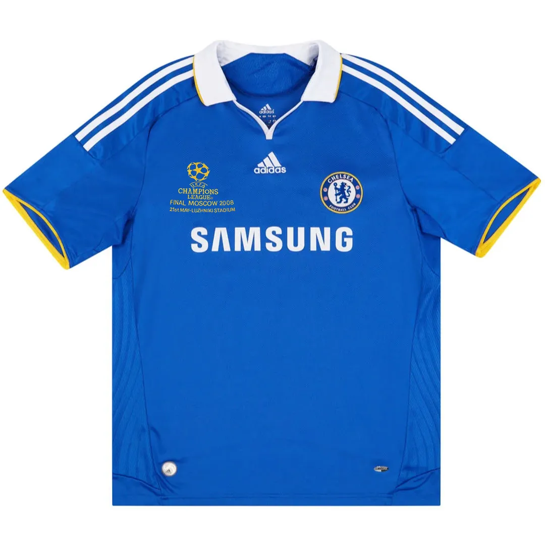 Chelsea 2008 Champions League Final Home Shirt in blue, white