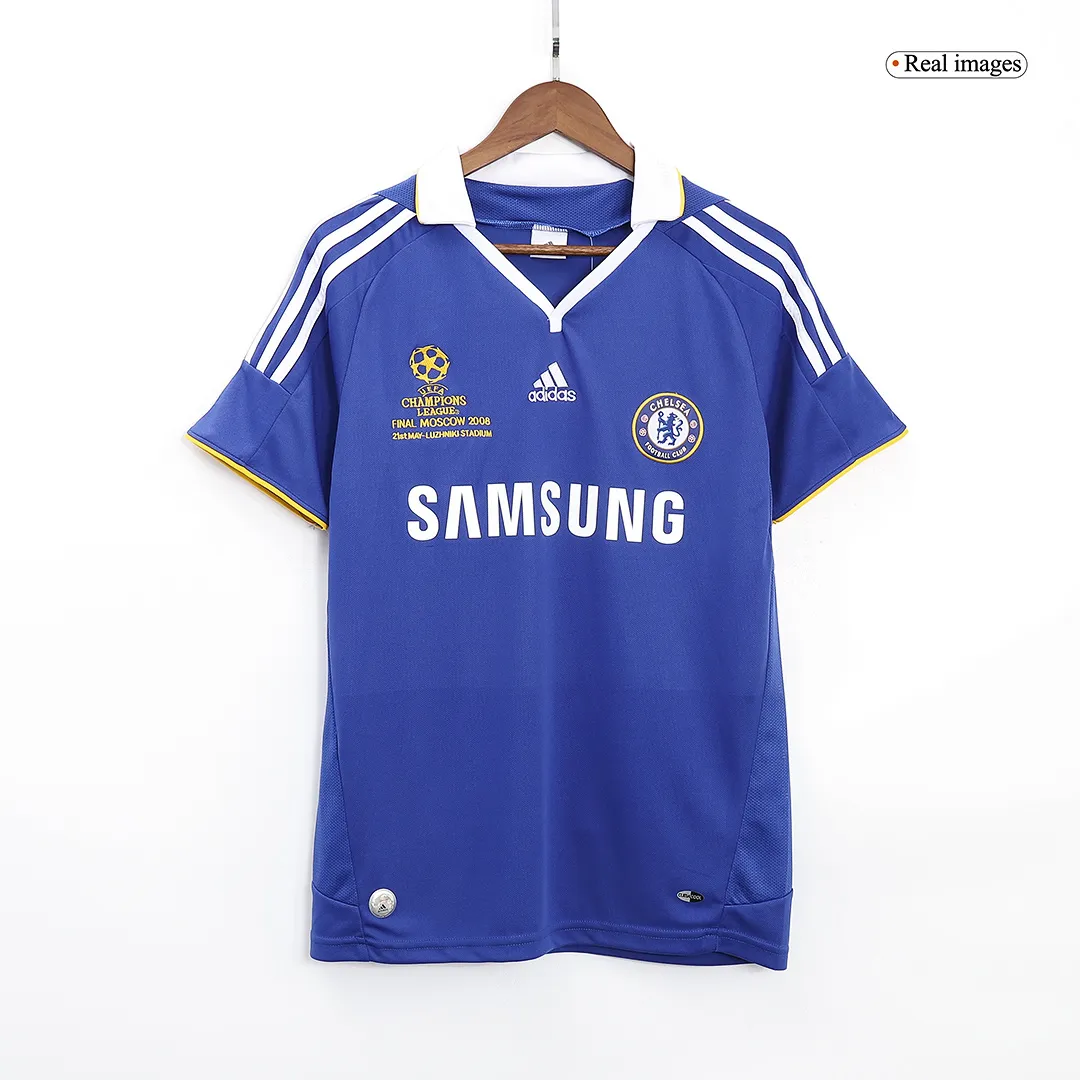 Chelsea 2008 Champions League Final Home Shirt in blue, white view 3
