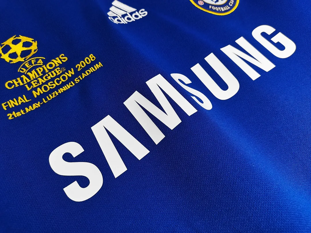 Chelsea 2008 Champions League Final Home Shirt in blue, white view 5