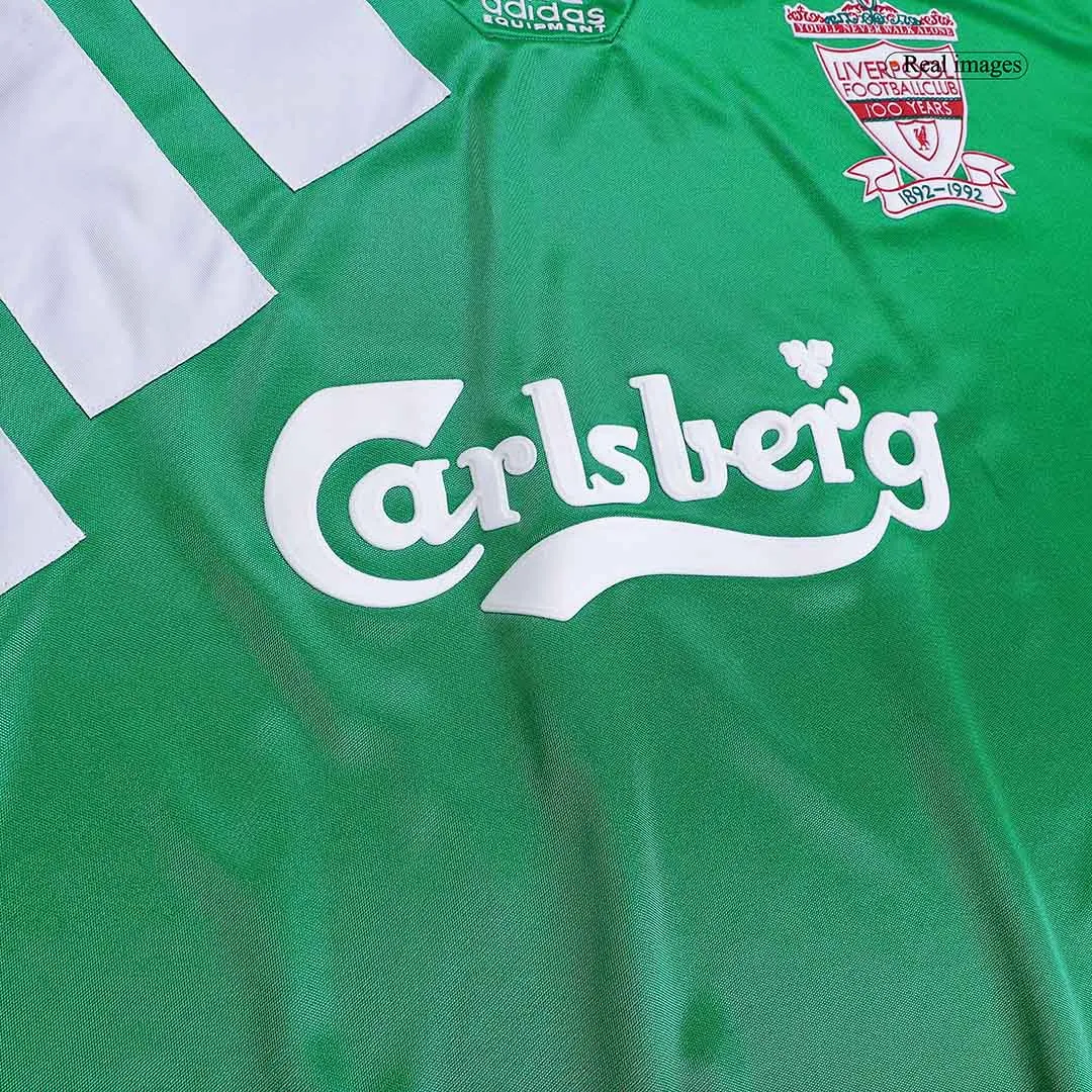 Liverpool 1992-93 Centenary Away Shirt in green, white view 5