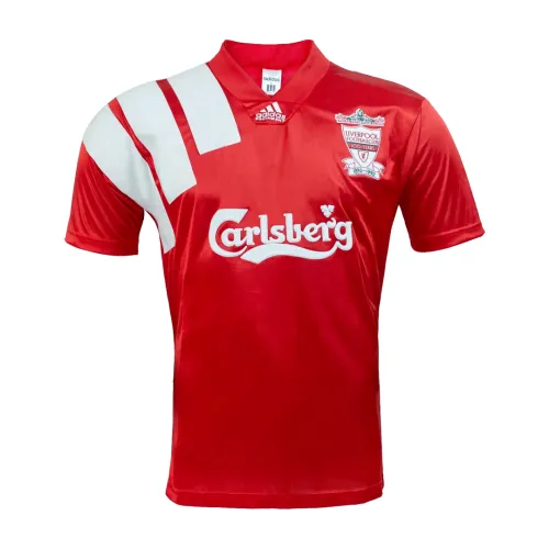 Liverpool 1992-93 Centenary Home Shirt in red, white view 3