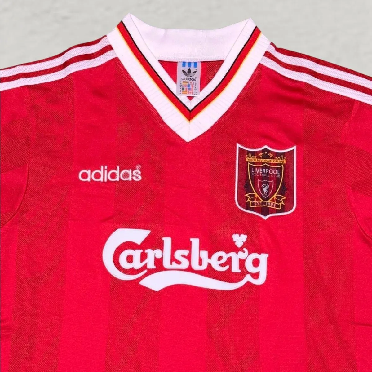 Liverpool 1995-96 Home Shirt in red, white view 4