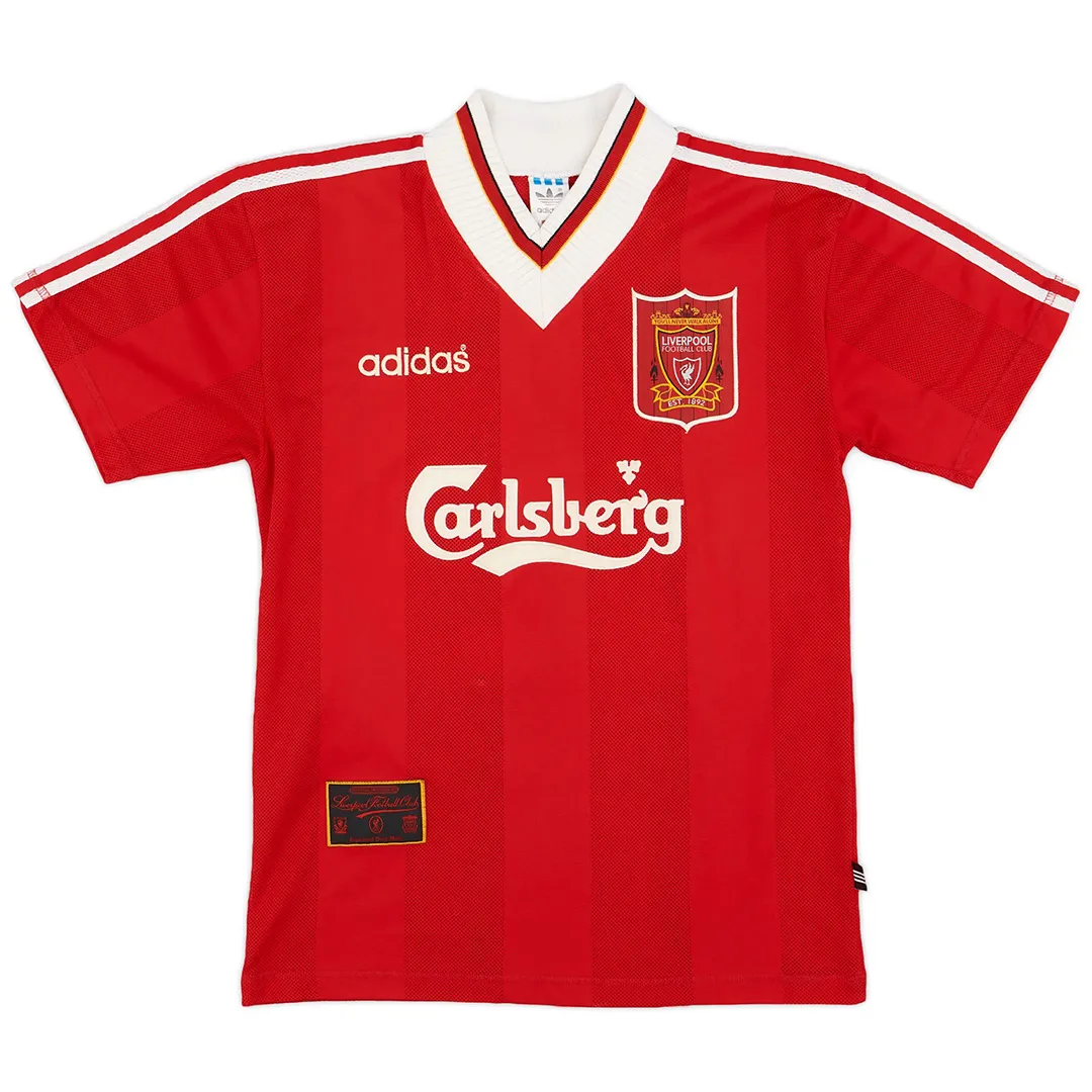 Liverpool 1995-96 Home Shirt – Barnes 10 in red, white view 2
