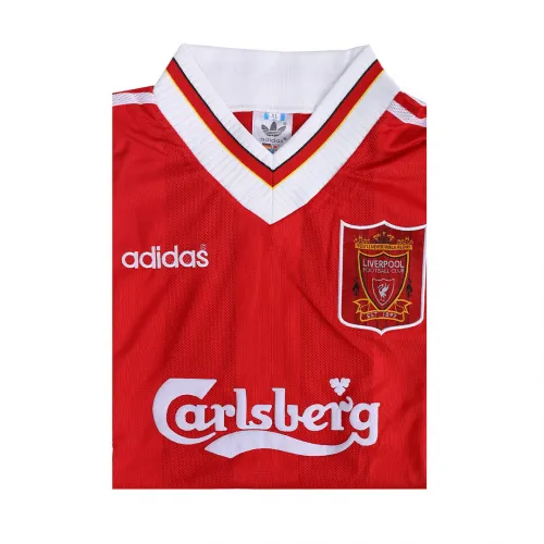 Liverpool 1995-96 Home Shirt – Rush 9 in red, white view 4