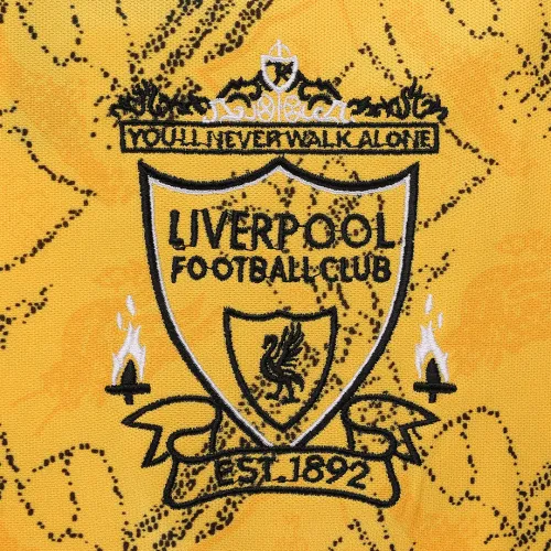 Liverpool 1995-96 Third Shirt in yellow, black view 5