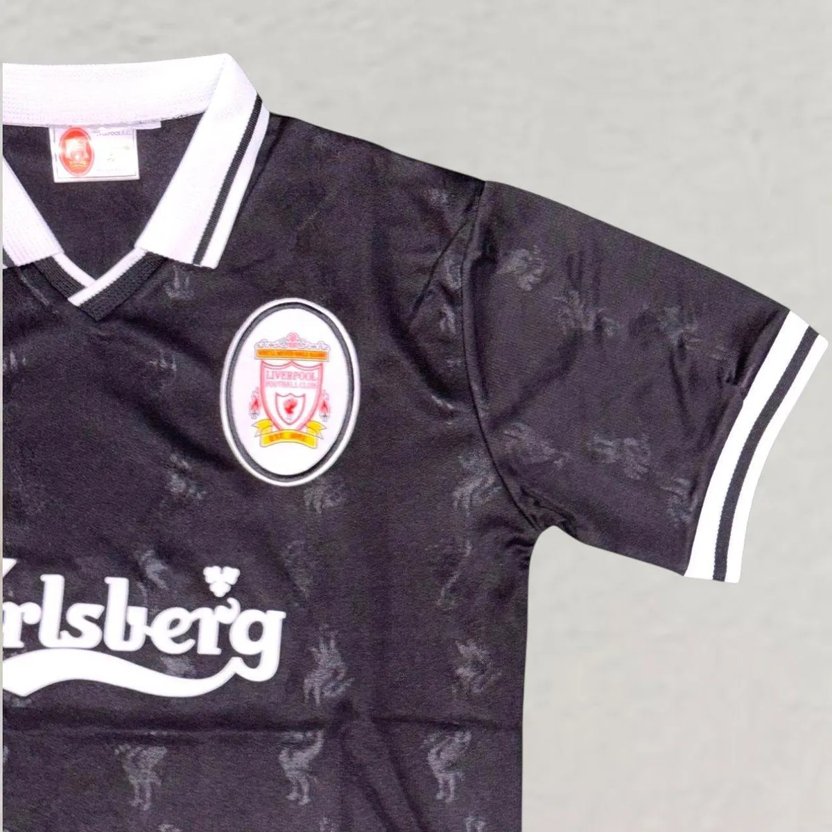 Liverpool 1996-97 Third Shirt in black, white view 3
