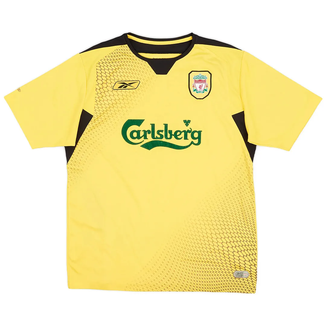 Liverpool 2004-05 Away Shirt – Fowler 11 in yellow, black view 2