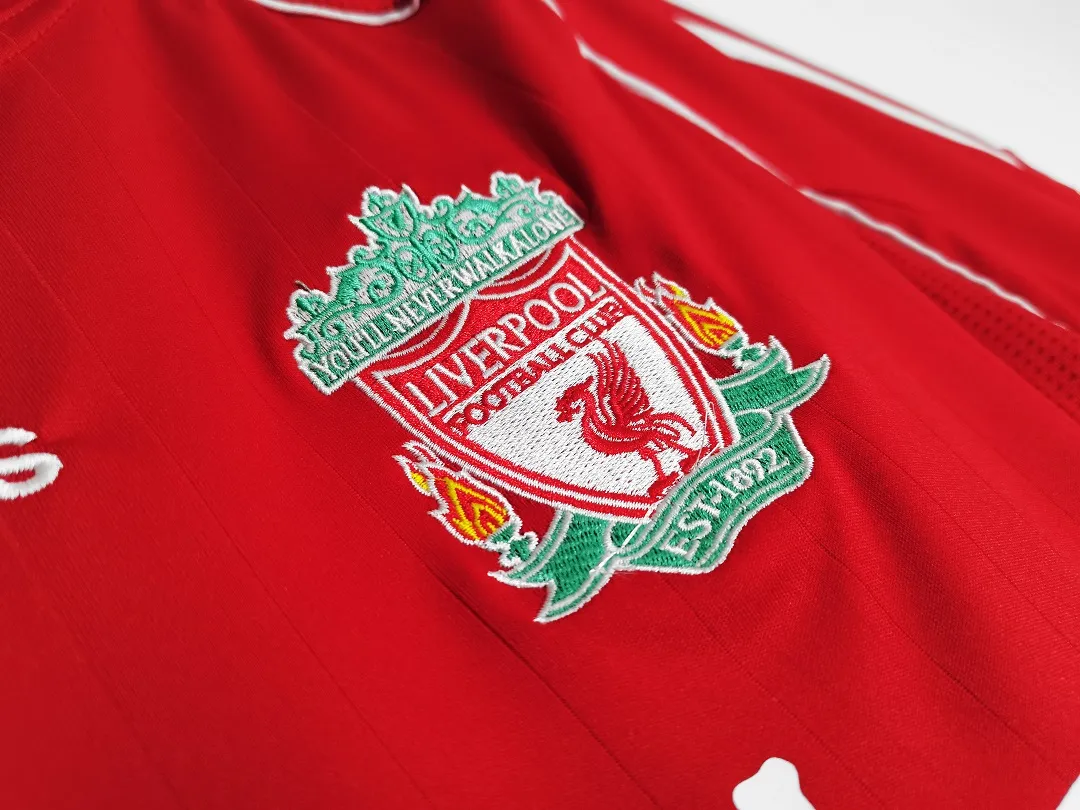 Liverpool 2006-07 Home Shirt in red, white view 4