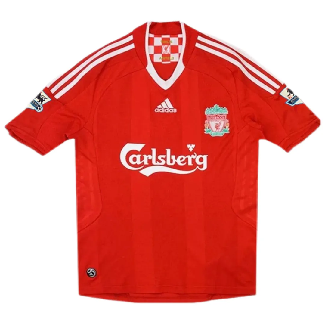 Liverpool 2008-09 Home Shirt – Gerrard 8 in red, white view 2