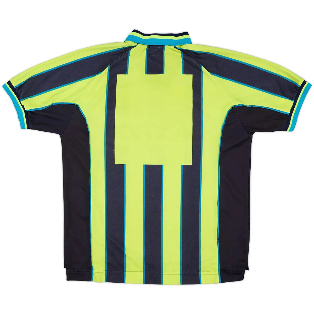 Manchester City 1998-99 Away Shirt in yellow, navy view 2